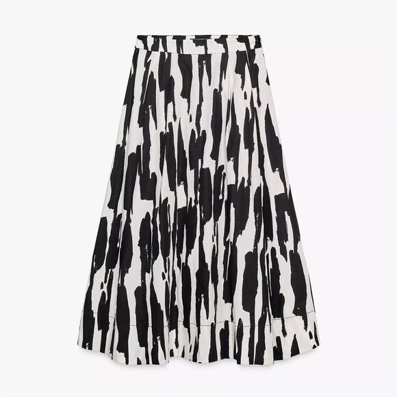 ZARA PRINTED MIDI SKIRT ZW COLLECTION - Picture 9 of 11